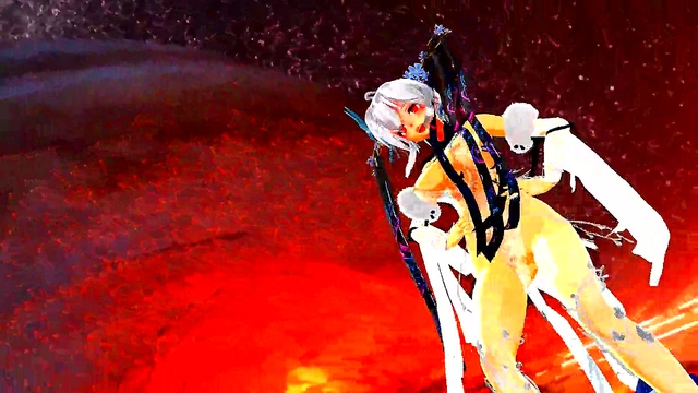 Hentai Anime Girl Dances Seductively While Singing MMD Song