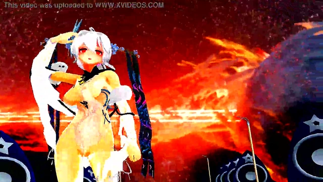Hentai Anime Girl Dances Seductively While Singing MMD Song