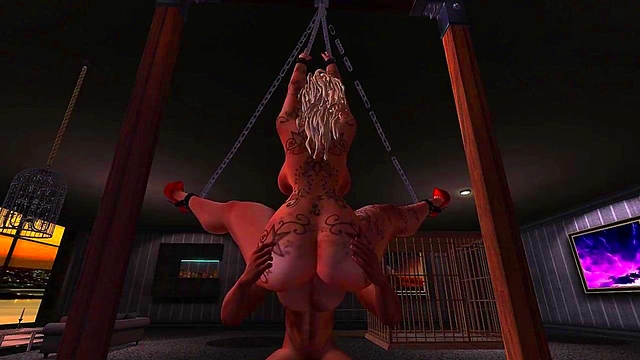 Blonde MILF Bound for Interracial Anal & Black Cock Blowjob Festivity