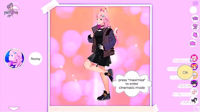 Pink-Haired Catgirl Waifu Masturbates With Monster In Gym Cosplay Session