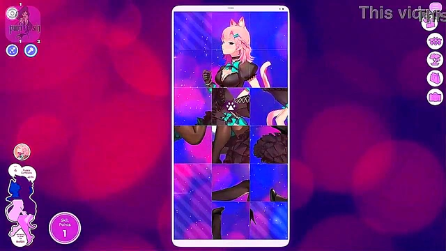 Pink-Haired Catgirl Waifu Masturbates With Monster In Gym Cosplay Session