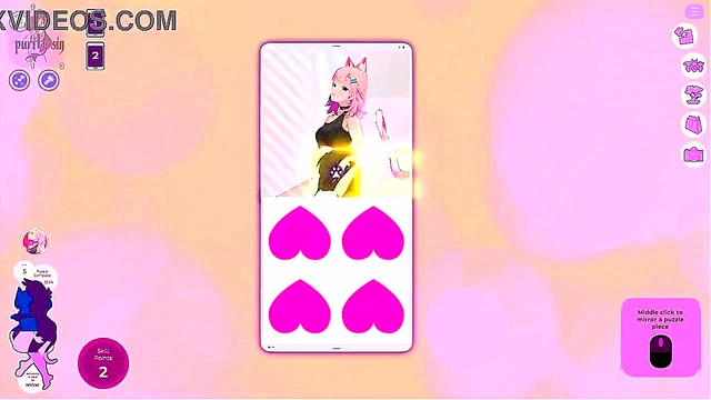 Pink-Haired Catgirl Waifu Masturbates With Monster In Gym Cosplay Session