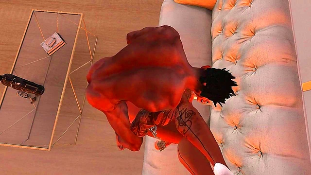 Blonde MILF With Big Ass Gets Black Cock In Anime Anal Orgy Fest