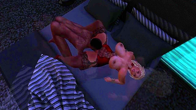 Blonde MILF With Big Ass Gets Black Cock In Anime Anal Orgy Fest