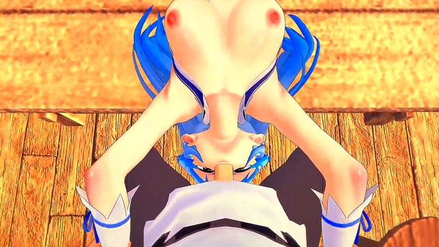 Kazuma Unleashes Secret Skills on Goddess Aqua for Intense 3D Hentai Action