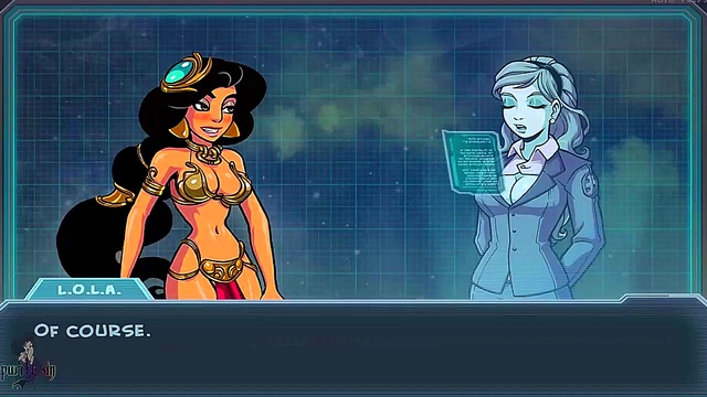 Redhead Princess Jasmine Sucks Dick Roughly for Akabur's Alien Harem Training