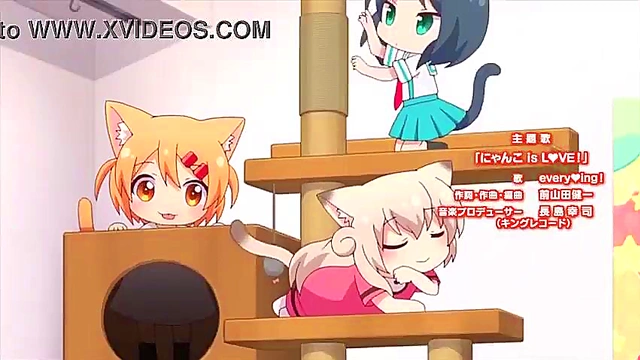 Nyanko Days Anime – Cute Cat Girl Enjoys naughty Fun With Her Toy
