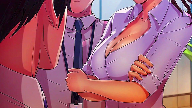 Step-Sister Seduces Her New Roommate Boss for Naughty Fun