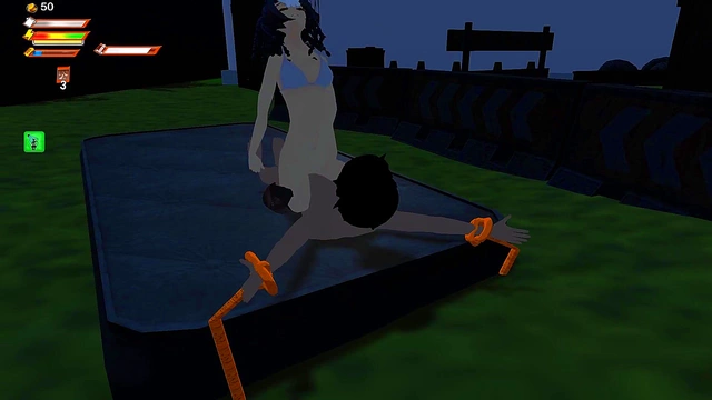 3D Femdom University – Skullgirl Wakes Up for Intense Animated Sex Session