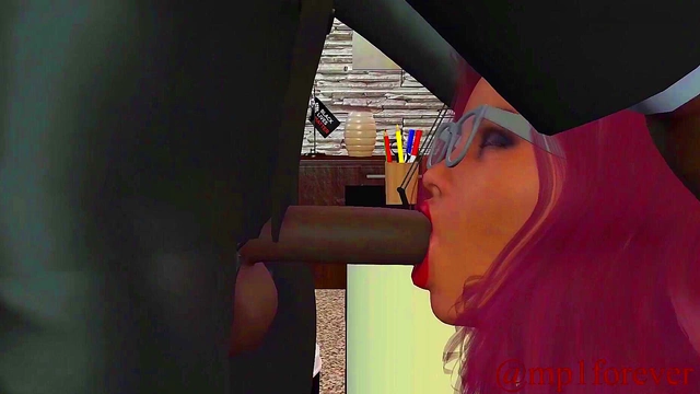 Lesbian Strippers Get Rough With Dildos & Toys In Anime Club Iniquity Scene