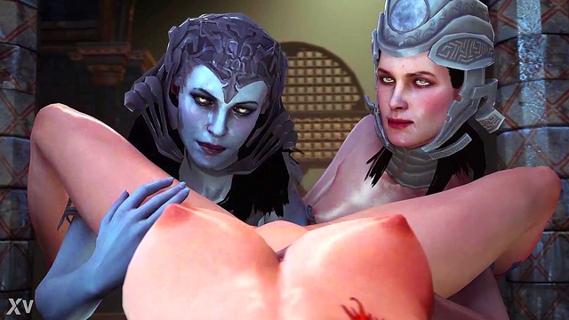 Dark Dreams VR – Goddesses Minerva & Juno Lick Pussy in 3D Threesome Fantasy