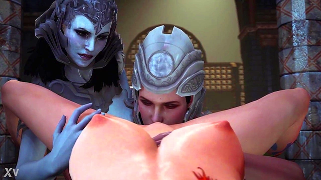 Dark Dreams VR – Goddesses Minerva & Juno Lick Pussy in 3D Threesome Fantasy