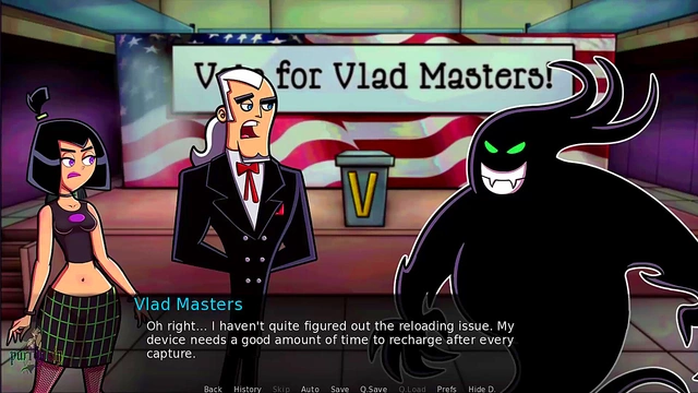 Blonde MILF Cheerleader Gives Handjob To Danny Phantom In Amity Park Anime Adventure