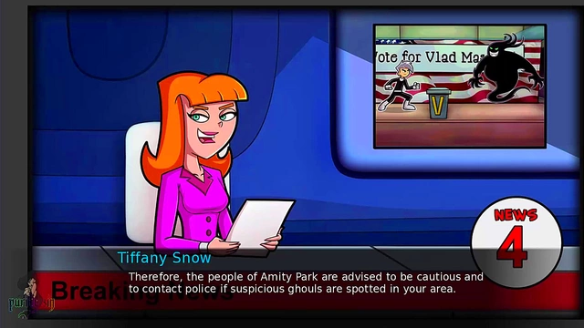 Blonde MILF Cheerleader Gives Handjob To Danny Phantom In Amity Park Anime Adventure