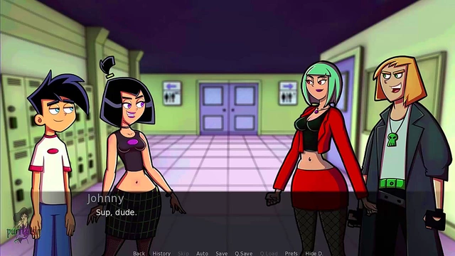 Blonde MILF Cheerleader Gives Handjob To Danny Phantom In Amity Park Anime Adventure