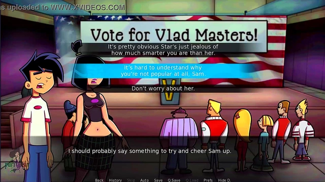 Blonde MILF Cheerleader Gives Handjob To Danny Phantom In Amity Park Anime Adventure