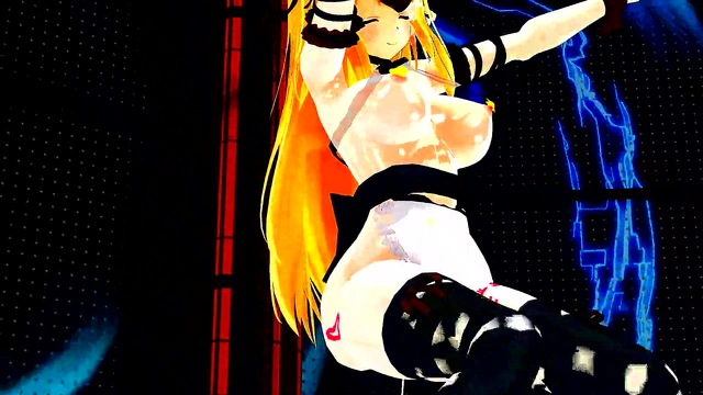 Half-Naked Anime Babe Dances Seductively Teasing Her Wet Pussy