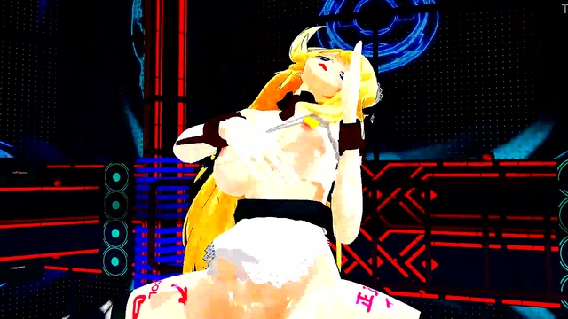 Half-Naked Anime Babe Dances Seductively Teasing Her Wet Pussy