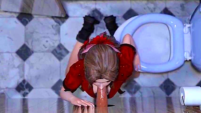 Aerith Gives Seductive Gloryhole Blowjob In Final Fantasy Hentai Animation