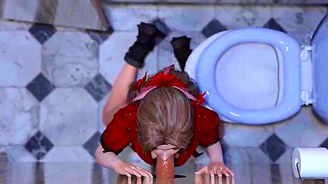 Aerith Gives Seductive Gloryhole Blowjob In Final Fantasy Hentai Animation