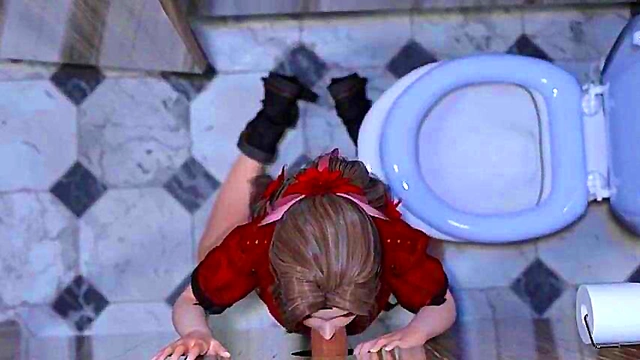 Aerith Gives Seductive Gloryhole Blowjob In Final Fantasy Hentai Animation