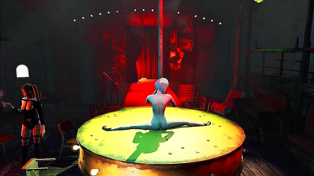 2B from Nier Automata Poles Dances Seductively for Your Pleasure