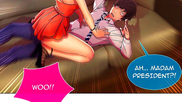 Step-Sisters Share Their Step-Mom's Secret Desires with Boss in Anime Hentai Adventure