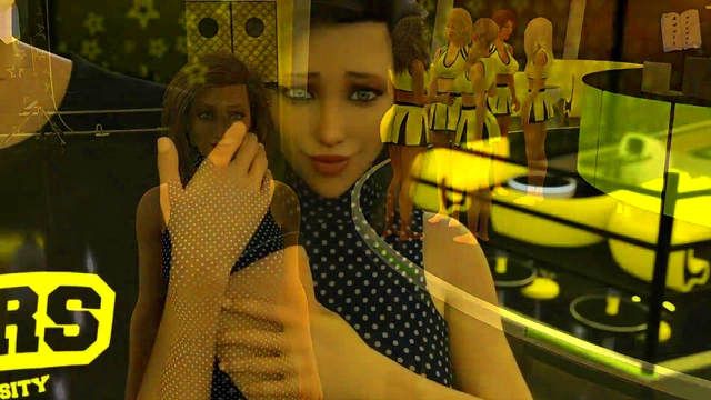 Big-Titted Cheerleader Shows Off Her Ass In Erotic 3D Hentai Scene