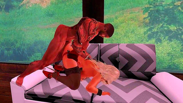 Blonde Anime Babe Enjoys Interracial Anal & Pussy Licking With Thick Black Cock