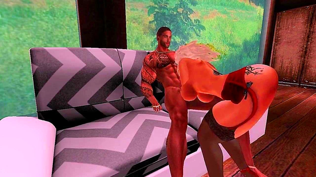 Blonde Anime Babe Enjoys Interracial Anal & Pussy Licking With Thick Black Cock