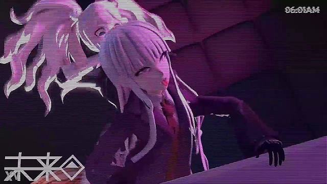 Ultimate Slut Kirigiri Seduces Junko in Danganronpa Hentai 3D Action