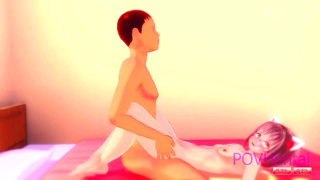 Neko Cat Girl Enjoys Her Favorite Toy In steamy 3D Anime Action