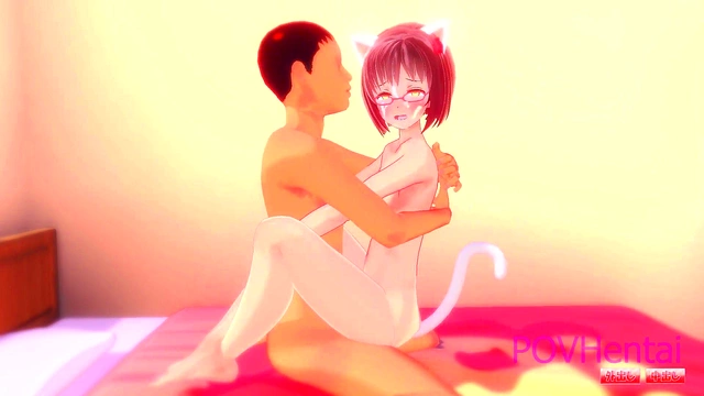 Neko Cat Girl Enjoys Her Favorite Toy In steamy 3D Anime Action