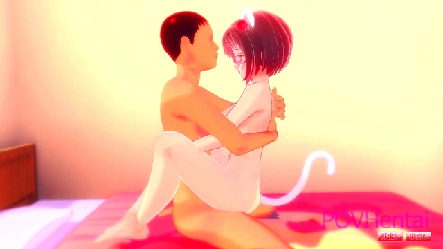 Neko Cat Girl Enjoys Her Favorite Toy In steamy 3D Anime Action