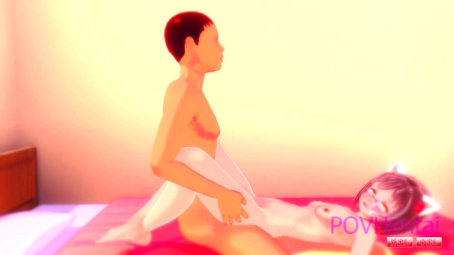 Neko Cat Girl Enjoys Her Favorite Toy In steamy 3D Anime Action