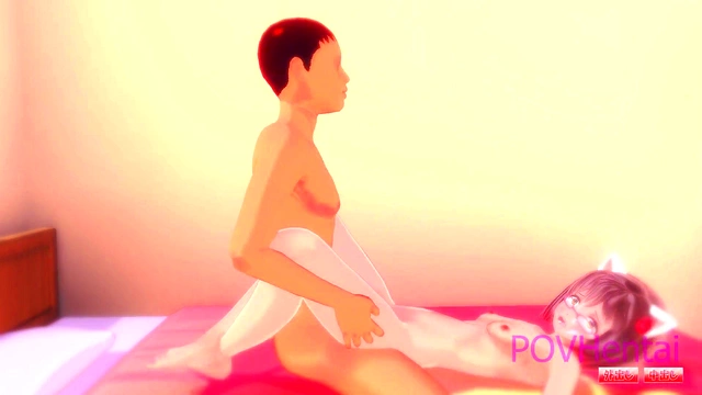 Neko Cat Girl Enjoys Her Favorite Toy In steamy 3D Anime Action