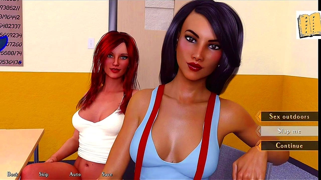 HotBrunette College Chick Rides Big Dick In Erotic Hentai Adventure