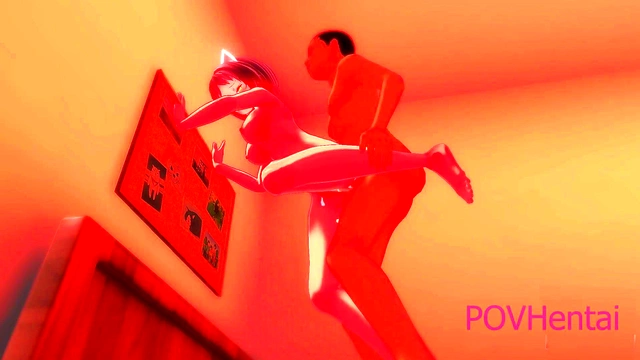 Neko Cat-Girl Satisfies Her Desires With 3D Hentai Anime Action