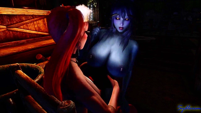 Horny Futa Pei Rides Eleanor’s Horse Dick Outdoors for Handjob & Foot Job Fun