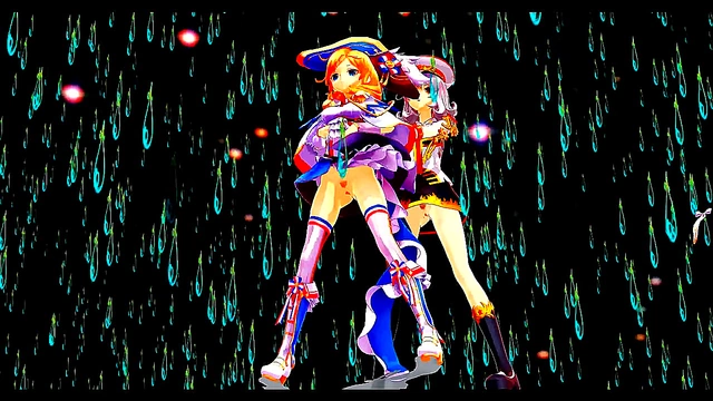 Two Anime Girls Dance and Sing Without Panties MMD Style