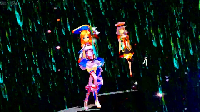 Two Anime Girls Dance and Sing Without Panties MMD Style