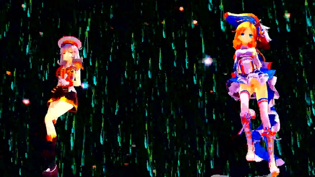 Two Anime Girls Dance and Sing Without Panties MMD Style