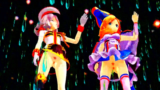 Two Anime Girls Dance and Sing Without Panties MMD Style