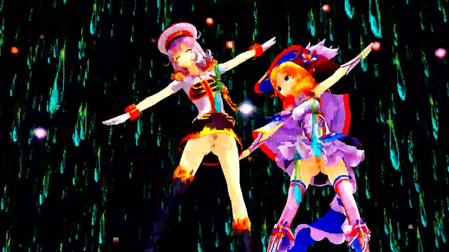 Two Anime Girls Dance and Sing Without Panties MMD Style
