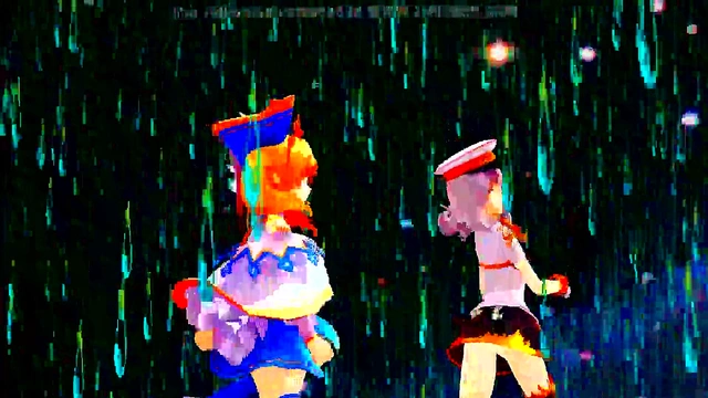 Two Anime Girls Dance and Sing Without Panties MMD Style