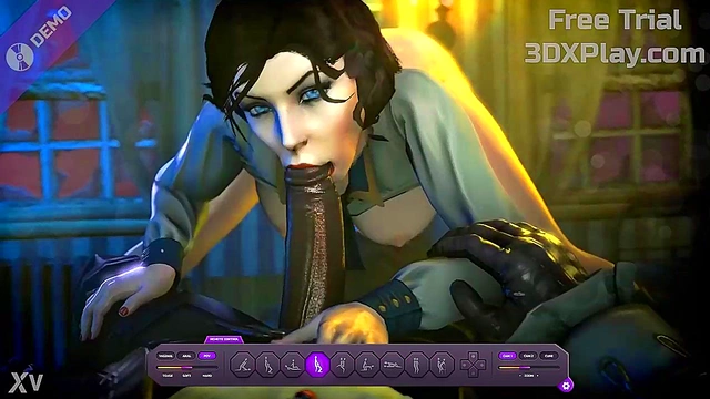 Elizabeth from BioShock Sucks Big Dick in POV Anime Cosplay Blowjob Scene