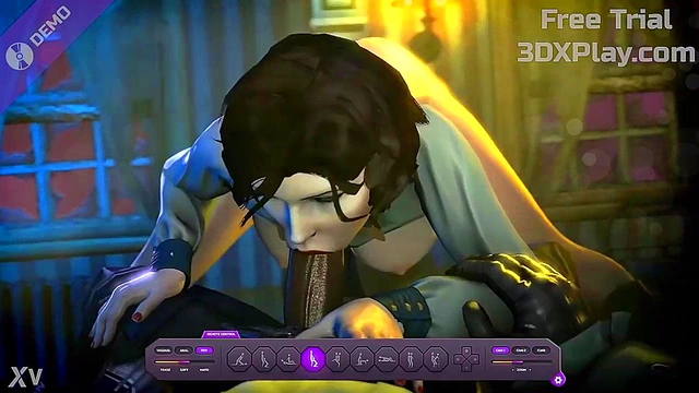 Elizabeth from BioShock Sucks Big Dick in POV Anime Cosplay Blowjob Scene