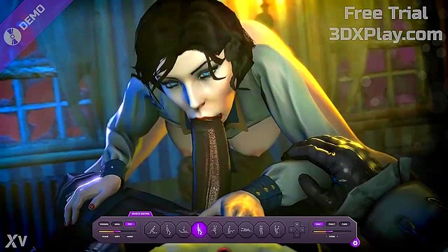 Elizabeth from BioShock Sucks Big Dick in POV Anime Cosplay Blowjob Scene