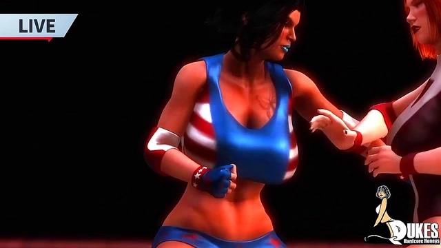 Horny Pro Wrestling Diva Dominated By Hardcock Luchador In Rough 3D BDSM Action