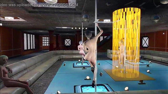 Sexy Anime Girls Pole Dance Seductively in Fallout 4 Style Hentai Scene